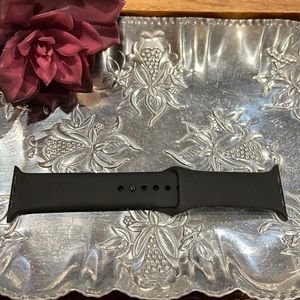 Black wide silicone Apple watch band, EUC